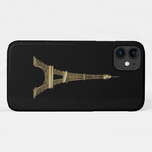 Gold Eiffel Tower, Frans zwart Case-Mate iPhone Case (Achterkant (horizontaal))