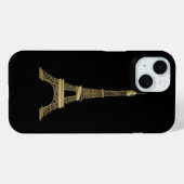 Gold Eiffel Tower, Frans zwart Case-Mate iPhone Case (Achterkant (horizontaal))