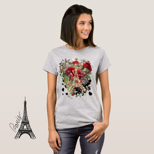 Gold Eiffel Tower T-shirt