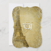 Gold Eiffel Tower-zwenkriem Kaart (Achterkant)