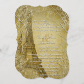 Gold Eiffel Tower-zwenkriem Kaart (Voorkant / Achterkant)