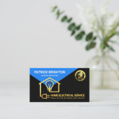 Gold Electric Home Circuit-bedrading Visitekaartje (Staand voorkant)