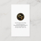 Gold Electric Power Plug Home Bulb Electricia Visitekaartje (Achterkant)