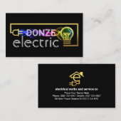 Gold Electric Wire Circuit Powers Up Visitekaartje (Voorkant / Achterkant)