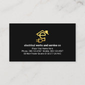 Gold Electric Wire Circuit Powers Up Visitekaartje (Achterkant)