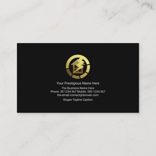 Gold Electrical Home Circuit-bedrading Visitekaartje (Achterkant)