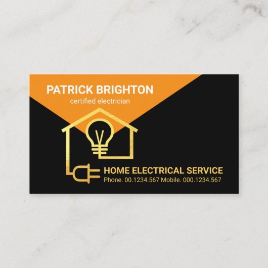 Gold Electrical Home Circuit-bedrading Visitekaartje (Voorkant)