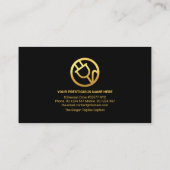 Gold Electrical Lightning Rooftop Silhouette Visitekaartje (Achterkant)