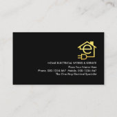 Gold Electrical Power Plug Supply Visitekaartje (Achterkant)