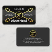 Gold Electrical Power Plugs Wiring Visitekaartje (Voorkant / Achterkant)