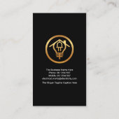 Gold Electrical Wining Home Electrice Service Visitekaartje (Achterkant)