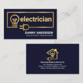 Gold Electrician Circuit Lijst Visitekaartje (Voorkant / Achterkant)