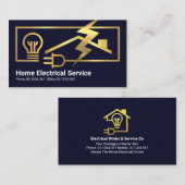 Gold Electrician Circuit Power Lijst Visitekaartje (Voorkant / Achterkant)