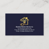 Gold Electrician Circuit Power Lijst Visitekaartje (Achterkant)
