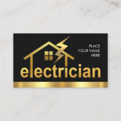 Gold Electrician Home Lijst Visitekaartje (Voorkant)