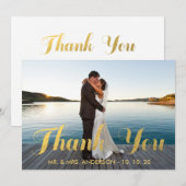 GOLD ELEGANCE | BEDANKT DOOR JE FOTOKAART (Voorkant / Achterkant)