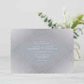 Gold Elegance Grey Diamond Gatsby Wedding Kaart (Staand voorkant)