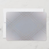 Gold Elegance Grey Diamond Gatsby Wedding Kaart (Achterkant)
