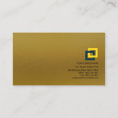 Gold Elegance International Global Connection Line Visitekaartje (Achterkant)