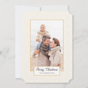 Gold Elegance Merry Kerstmis Modern-fotokaart Feestdagenkaart