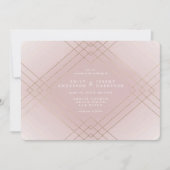 Gold Elegance Pink Diamond Gatsby Wedding Kaart (Voorkant)