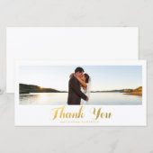 Gold Elegance | Trouwbedankje Fotokaart Bedankkaart (Voorkant / Achterkant)