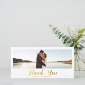 Gold Elegance | Trouwbedankje Fotokaart Bedankkaart (Staand voorkant)