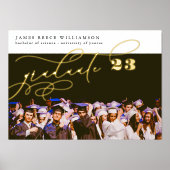 GOLD ELEGANT AFSTUDEREN FotoKLASSE VAN 2023 Folie Afdrukken (Voorkant)