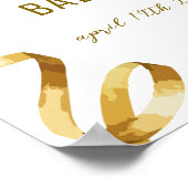 Gold Elegant Brunch Champagne Baby shower Welkom Poster (Hoek)