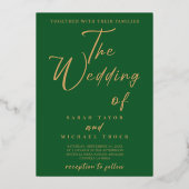 Gold Elegant Calligraphy Invitation | Koninklijk G Folie Uitnodiging (Voorkant)