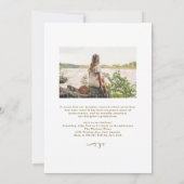 Gold Elegant Calligraphy Photo Afstuderen Kaart (Achterkant)