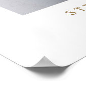 Gold Elegant Calligraphy Photo Weduwwelkomstwoord Poster (Hoek)