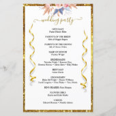 Gold Elegant Calligraphy Wedding Program (Achterkant)