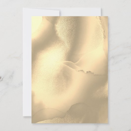 Gold Elegant Chic Wedding Invitation Kaart (Achterkant)