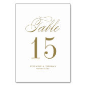 Gold Elegant Classic Script Wedding Kaart (Achterkant)