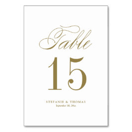 Gold Elegant Classic Script Wedding Kaart