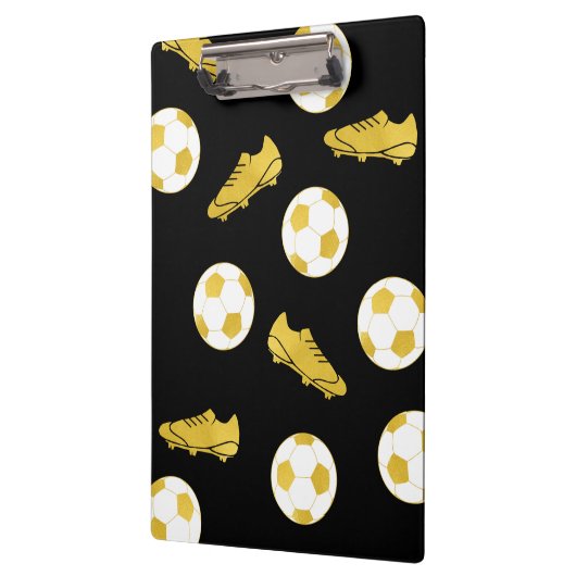 Gold Elegant Classic Soccer Cleats Ball Black Klembord (Links)