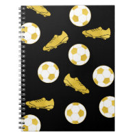 Gold Elegant Classic Soccer Cleats Ball Black