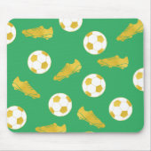 Gold Elegant Classic Soccer Cleats Ball Green Muismat (Voorkant)