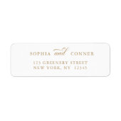 Gold Elegant Classy Retouradres Etiket (Voorkant)