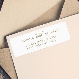 Gold Elegant Classy Retouradres Etiket