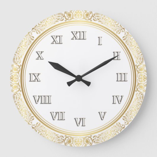 Gold Elegant Clock Grote Klok (Voorkant)