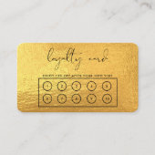 Gold Elegant Custom Loyalty Kaart Visitekaartje (Voorkant)