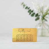 Gold Elegant Custom Loyalty Kaart Visitekaartje (Staand voorkant)