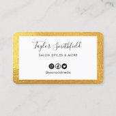 Gold Elegant Custom Loyalty Kaart Visitekaartje (Achterkant)