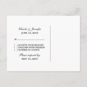 Gold Elegant Dragons Response Briefkaart (Achterkant)