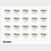 Gold Elegant Dragons Save the Date Stickers (Vel)