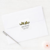 Gold Elegant Dragons Save the Date Stickers (Envelop)