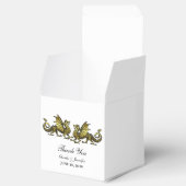 Gold Elegant Dragons Wedding Favor Boxes Bedankdoosjes (Geopend)