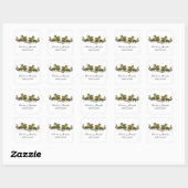 Gold Elegant Dragons Wedding Stickers (Vel)